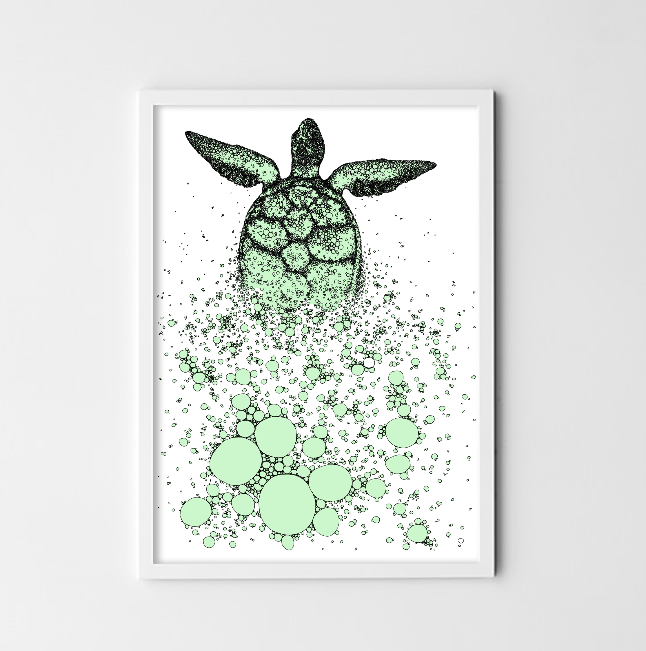 Sea turtle - digital print